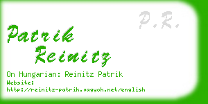 patrik reinitz business card